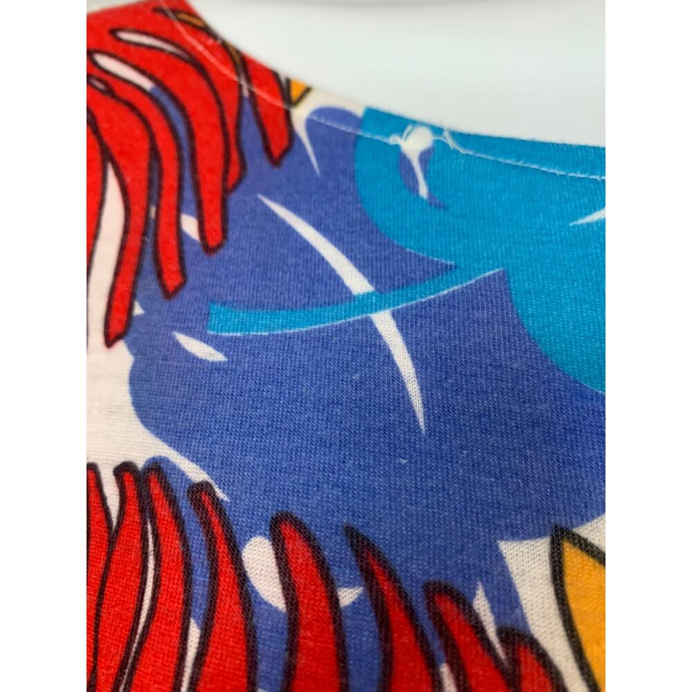 Vintage Vera Neumann Tropical Print Top, 80s Hawaiian Side Tie, M/L - Picture 9 of 10
